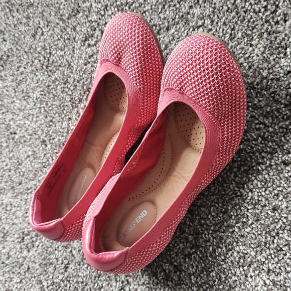 Lands' End Elastic Ballet Flat Mesh - Baroque Rose - Size 6 - Picture 1 of 4